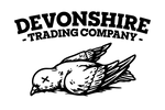 Devonshire Trading Company logo in bold white lettering on a black background.